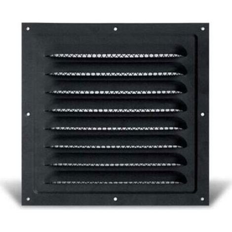 1 Grille de ventilation, Acier inoxydable, Anti-pluie, Maille fine, 200x200 mm, Cuisine Salle de bain (1/4)