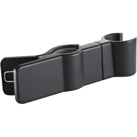1PC Support de douchette à main, support de pomme de douche, noir, support de douchette pour barre de douche sans perçage, pince de douchette réglable à 35° (1/4)