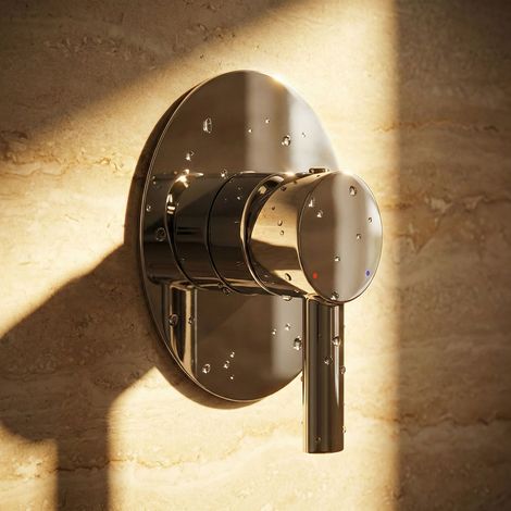 Robinet encastré PaulGurkes pour douche, mitigeur monocommande ovale (1/4)