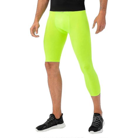 Leggings une jambe pour homme, idéaux pour le basketball et l'entraînement physique. Collants une jambe respirants. (1/5)