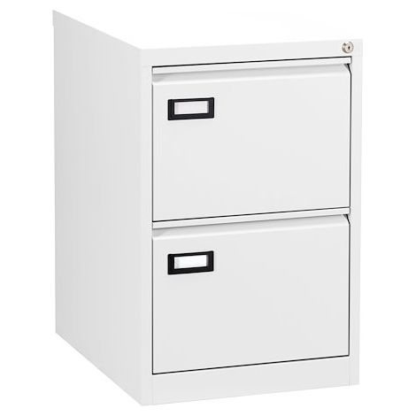 Classeurs monobloc Pro 2 tiroirs couleur blanche - Maxiburo (1/2)