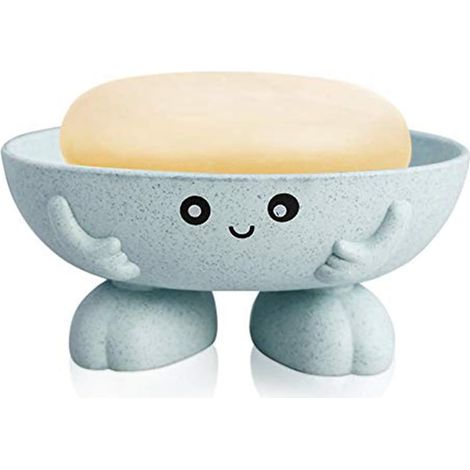 Porte-savon mignon à motif dessin animé, porte-savon antidérapant pour salle de bain, cuisine, baignoire et lavabo, adorable récipient de rangement pour savon (1/5)
