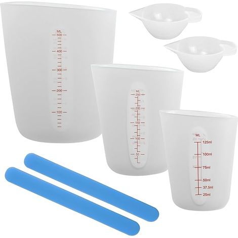 Mesurer Silicone Mélangeurs Silicone Entonnoir Gobelet Doseur Résine Époxy Gradué Tasses Mesure Silicone Moules Coulée Laboratoire (1/5)