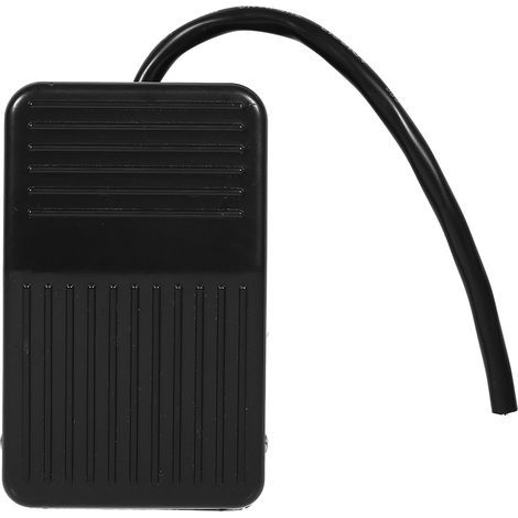 Pédale électrique en plastique noir 220V/380V, interrupteur marche/arrêt avec câble de 10cm (1/5)