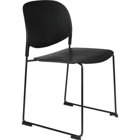 Chaise design, lot de 4 chaises stacks - Boite à design Noir en Polypropylène, BOITE A DESIGN (1/5)