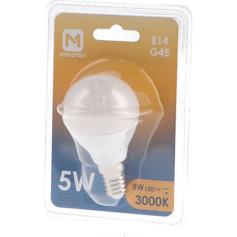 IluminaShop - Bombilla LED E14 G45 5W IP20 Blanco Calido 3000 (1/3)