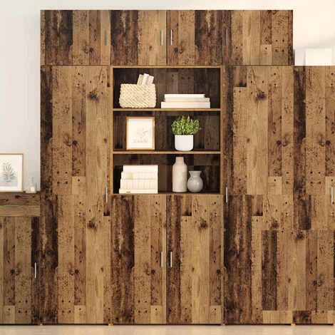 Aufbewahrungsschrank Altholz 80 x 42,5 x 225 cm Holzwerkstoff