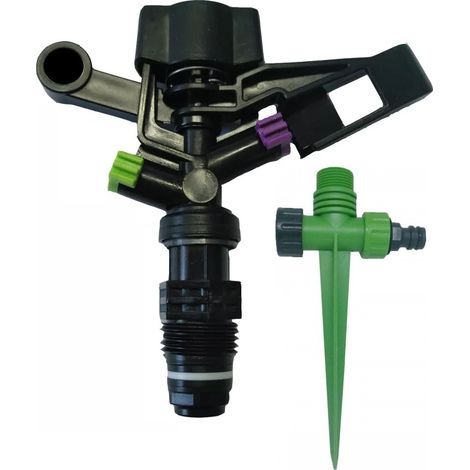 Kit aspersor de riego circular 1/2" 7 a 13 mts más pincho porta aspersor Offre exclusive (1/3)