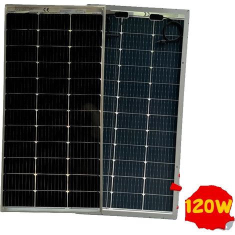Panneau Solaire, Haute Efficacité, Installation Polyvalente, 1PCS 120W (1/2)