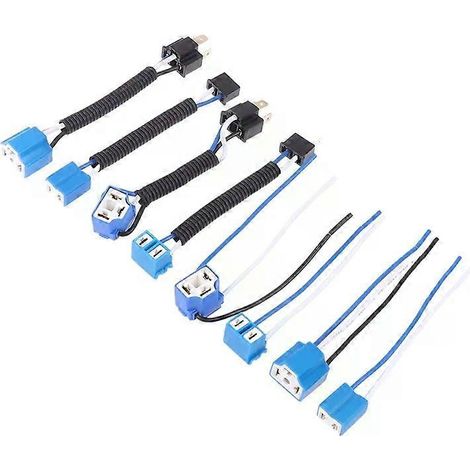 Adaptateur de douille pour phare de voiture/camion H7/H4 en céramique, mâle/femelle, 12 V, 4 A (1/5)