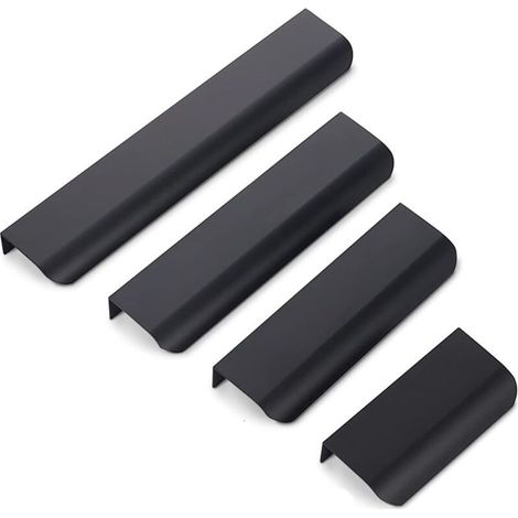 2 Pièces 96mm Poignee de Meuble Cuisine Dissimulées Poignées de Porte, Poignée Profil en Alliage d'aluminium, Poignées Intégrée Poignée Meuble Cuisine, Or (1/4)