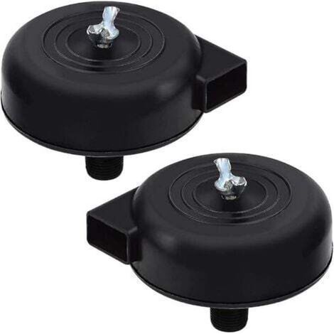 2-Piece Compressor Filter, Silent Compressor Filter with 16mm 3/8 Inch External Thread for Air Compressors (Black) (1/3)