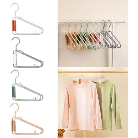 Cintres pliables, portants de voyage compacts, crochets escamotables pour vêtements, gain de place, format nomade, lot de cintres rétractables. (1/5)