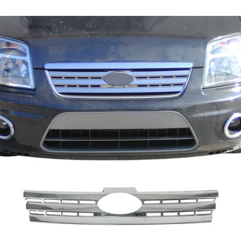 Moulure de Grille de Calandre Compatible avec Ford Connect Transit Tourneo 2009 à 2013, Garniture Baguette de Calandre en Acier Inoxydable Argent (1/5)