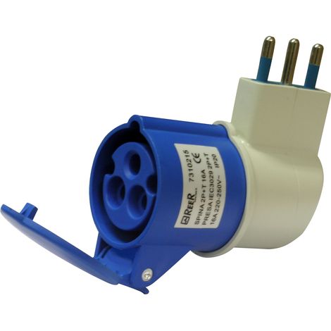 Reer ADATTATORE INDUSTRIALE CEE spina civile/presa industriale 2P+T 10.00 pz