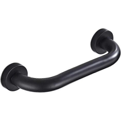 Barre d'appui de salle de bain, poignée de sécurité pour douche, barre d'appui antidérapante 30 cm pour salle de bain, baignoire, toilettes (noir) (1/5)