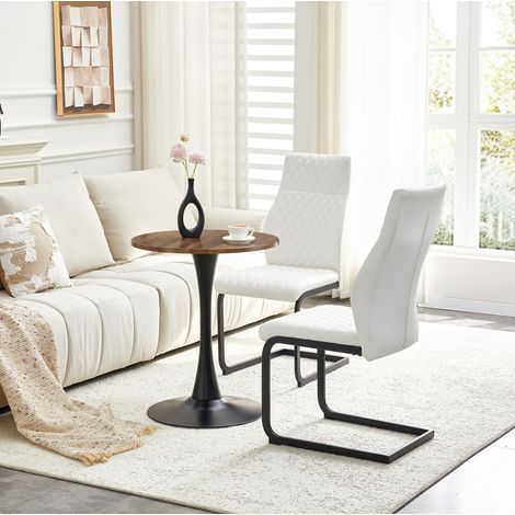 MEUBLIV Set tavolo e sedie 60 cm bianco e nero – 1 tavolo, 2 sedie (1/5)