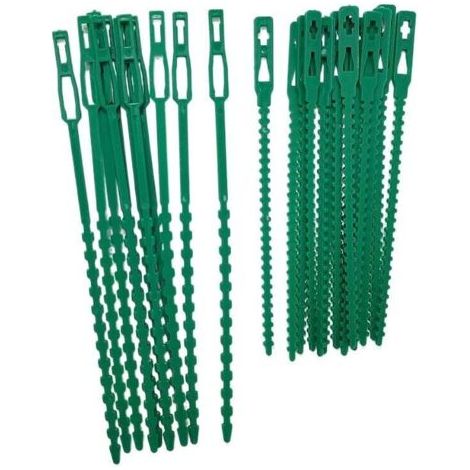 Attaches réglables pour plantes, lot de 200 – Attaches de jardin en plastique – Attaches de câble réutilisables pour plantes vertes et arbustes (1/4)