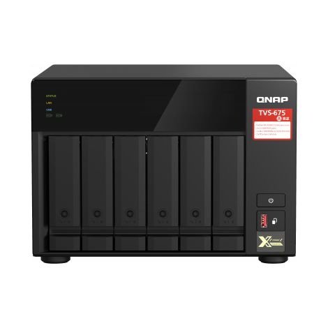 NAS Torre QNAP 8GB DDR4 procesador 8 núcleos KX-U6580 M.2 PCIe 2,5GbE HDMI 4K TVS-675