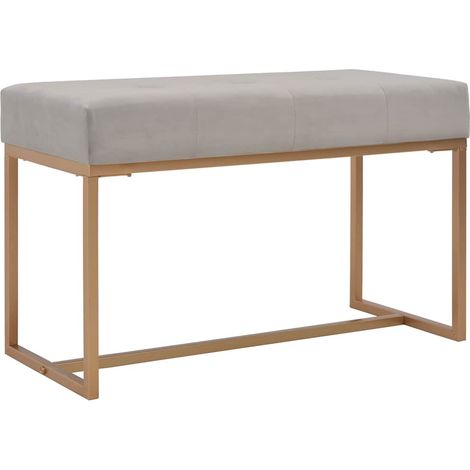 vidaXL Banc 80 cm Gris Velours (1/5)
