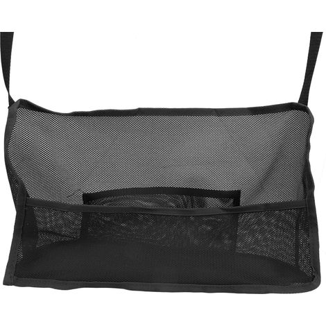 Sac filet de rangement noir universel pour voiture, organisateur de siège entre les places, barrière pour animaux 260x405mm (1/5)