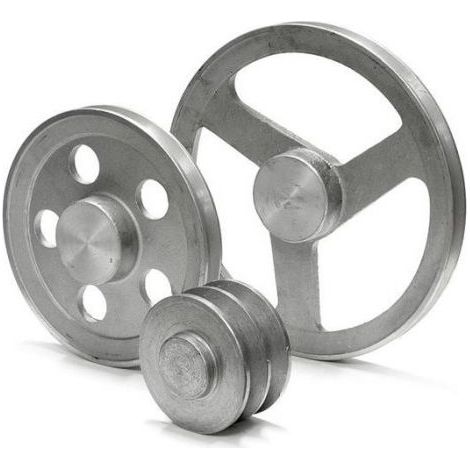 PULEGGIA IN ALLUMINIO SEZIONE Z PER MOTORE ELETTRICO COMPRESSORE S/FORO 30027V  3 GOLE D. 100 (30030) (1/2)
