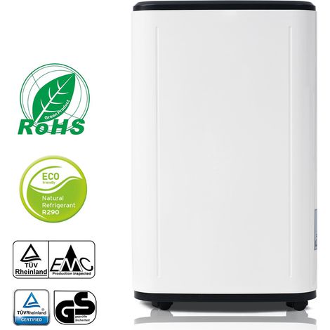 Déshumidificateur pour 26 ㎡ 25L / jour 3 en 1 déshumidificateur, purificateur d'air, séchoir à linge, réservoir d'eau de 6L, minuterie de 24 heures, résistant à la moisissure et à l'humidité. Écran LE (1/5)