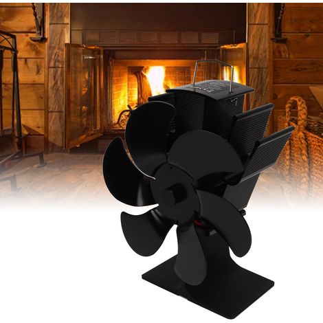 Klassischer Kaminventilator vom Typ Stove Fan, automatischer Start ohne Stromanschluss, hitzebeständig, 6 Flügel, umweltfreundlich und energiesparend. (1/5)