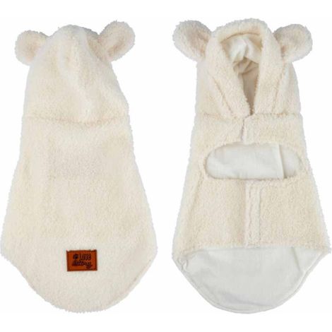 Veste Doudou pour Chien "Wooly" 35cm Écru (1/5)