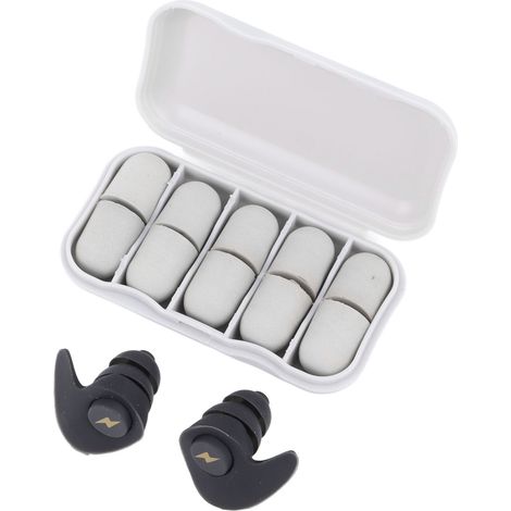Bouchons d'oreilles en silicone antibruit réutilisables pour dormir, étudier ou voyager en avion. (1/5)