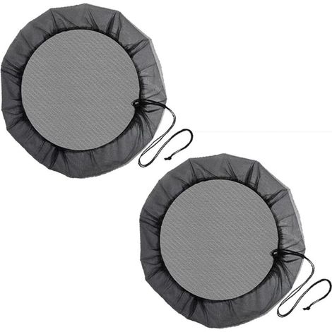 2 moustiquaires/filets anti-insectes - noirs - 95 cm de diamètre (1/5)