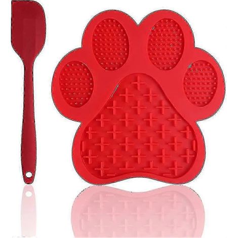 Un tapis à lécher pour chien avec ventouses, idéal pour baigner les chiens et lécher du beurre de cacahuète. (1/5)