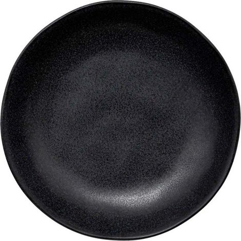 Lot de 6 Assiettes Creuses "Ysée" 20cm Noir (1/2)