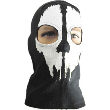 Masque de moto extensible camouflage indéformable, motif tête de mort, accessoire d'Halloween (1/5)