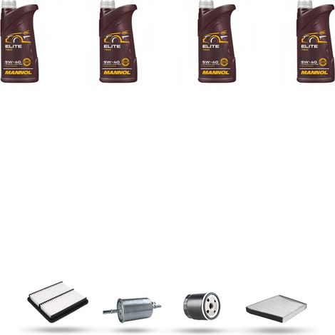 Kit tagliando 4 FILTRI e 4L OLIO compatibile con Chevrolet Lanos 1.4 55KW dal 97 al 2010 (1/5)