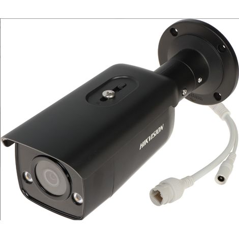 Hikvision 8Mp 2.8mm Bullet Ip PoE  DS-2CD2T87G2-L Nero ColorVu Human Vehicle Detection AcuSense Bianco LED