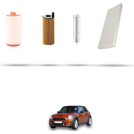 Kit tagliando 4 filtri compatibile con Mini Cooper II (R55,R56,R57,R60,R61) 1.6 Diesel 82kw dal 2010 (1/5)