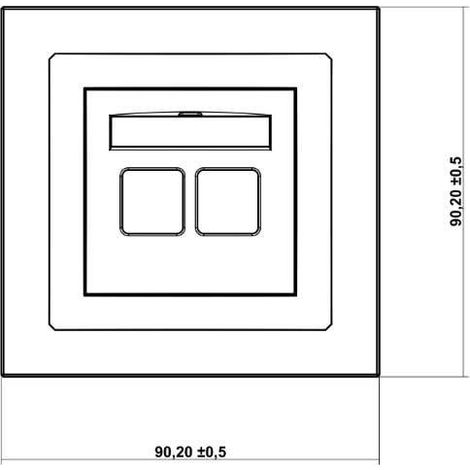Prise antenne Karlik DECO 11DGFK-1 montage mural plastique (1/3)