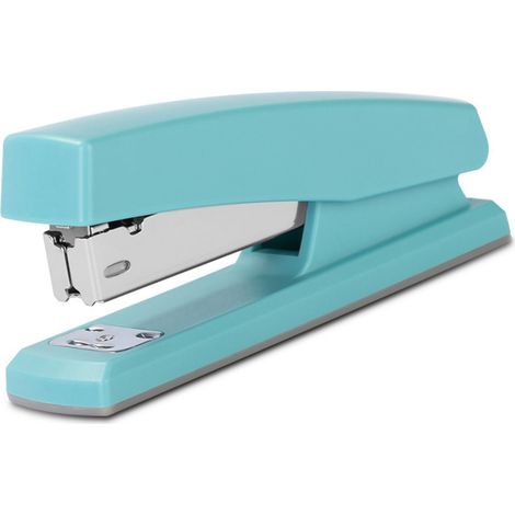Hefter mit 20 Blatt Kapazität, mittelgroßes, ergonomisches Multifunktionsgerät, einfache Bedienung, hellblau, für Büro und Schule (1/5)