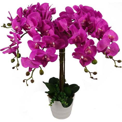 85cm Artificial Deluxe Bush Orchid Dark Pink (1/5)