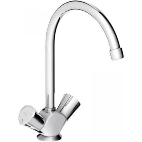 Mélangeur évier bec haut mobile Costa L Grohe NF tête à clapet