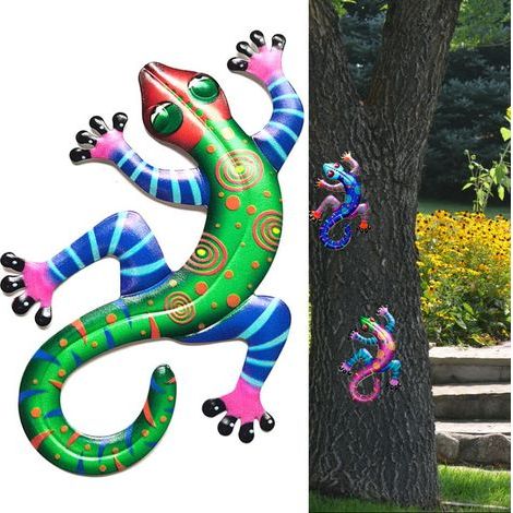 Décoration murale en fer pour extérieur, ornement suspendu pour arbres, clôtures et porches, art mural pour maison. (1/5)
