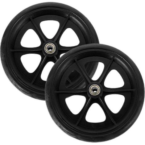 Replacement bearings for the two front wheels of the wheelchair [DB] Black