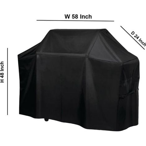 Wasserdichte Grillabdeckung, strapazierfähige Plane für den Außenbereich, Regen- und Staubschutz (1/5)