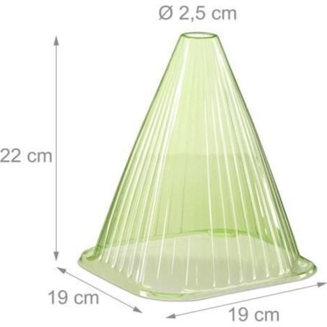 Lot de 24 cloches de forçage en PVC vert, accessoire pour plantes, protection anti-escargots et oiseaux. (1/3)