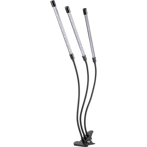 Lampe de croissance LED flexible 3 tubes USB 30 W à spectre complet avec pince pour plantes d'intérieur (1/5)