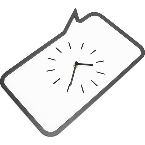 Horloge murale style nordique simple, aiguilles métalliques en forme de virgule, pour chambre ou salon (1/5)