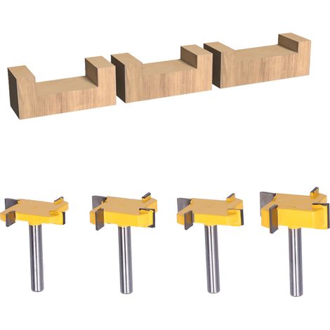 Vierklingen-T-Messer, 6-mm-Griff, Nutmesser, Holzbearbeitungsmesser, vierzinkiges T-Messer (1/5)