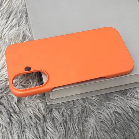Coque de téléphone transparente rigide en polycarbonate effet grès mat pour iPhone 12 Pro orange (1/5)