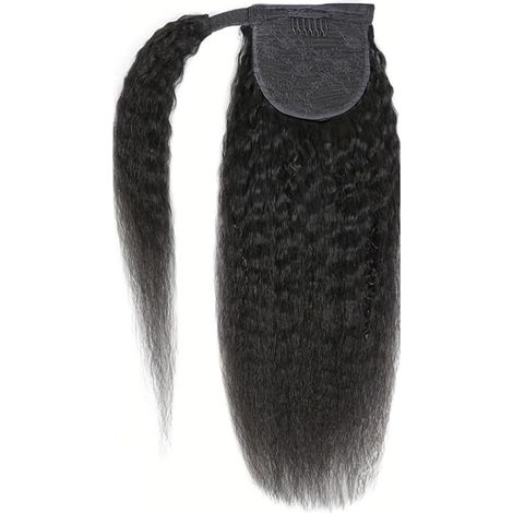Chignon Cheveux Postiches Extension De Queue Cheval En Cheveux Humains Raides Et Crépus For Femmes, 10 À 30 Pouces, Pâte Magique Enrouler Autour La(24inches) (1/5)